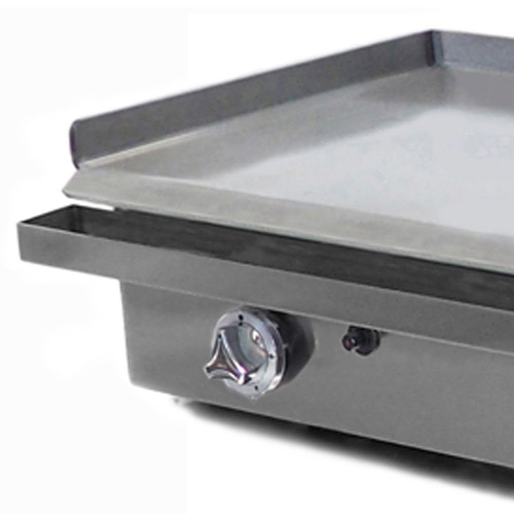 MBH - Plancha à gaz industrielle 800 x 400 + 400 x 400 mm économique pour hôtellerie. Fry Top deux zones professionnelles en acier laminé pour bar et restaurant.