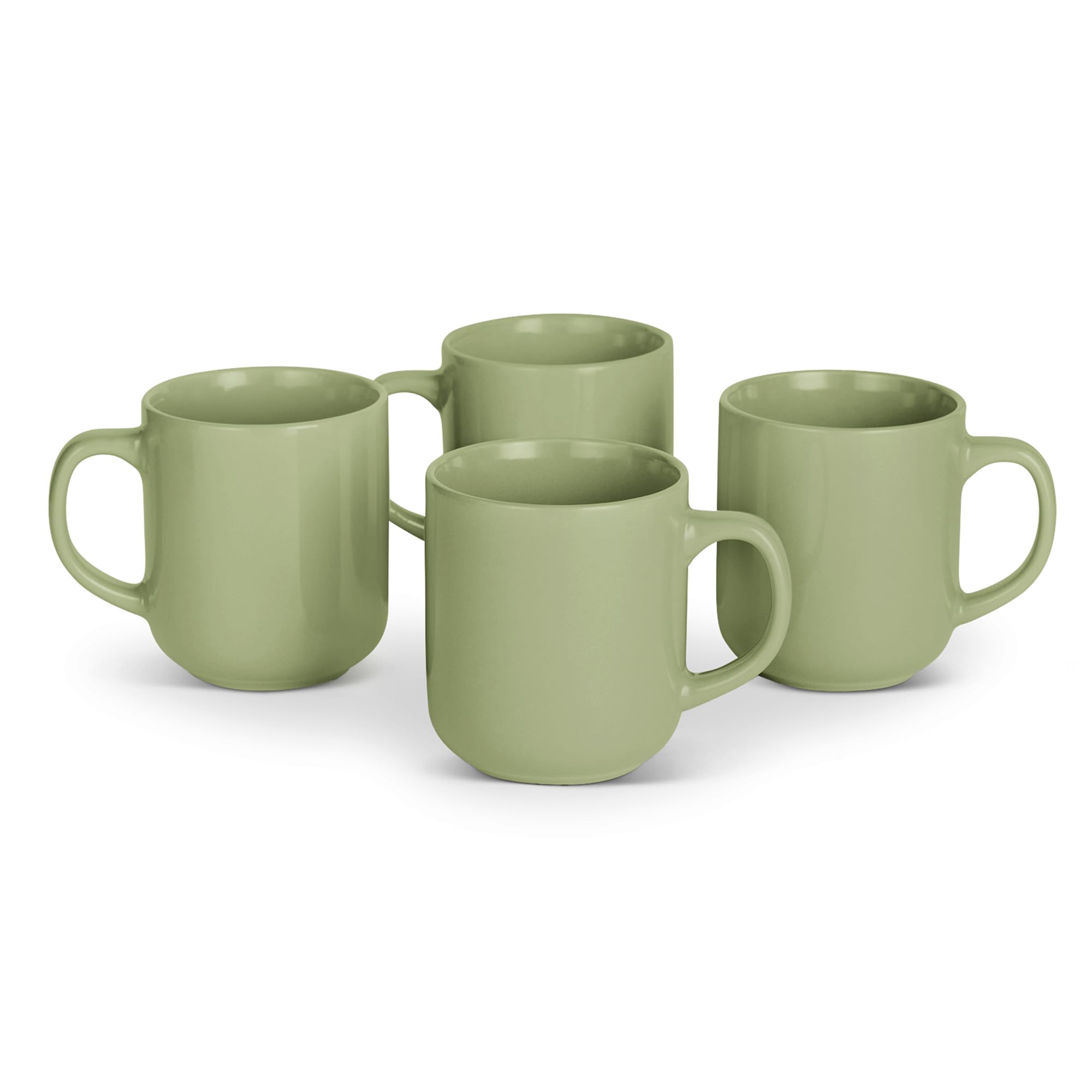 Amazon Basics Glazed Stoneware Coffee and Tea Mugs Set