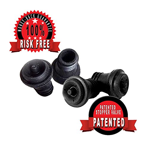Jeeves Wine Bottle Stopper - 3 Sealing Rings and Patented Valve Design