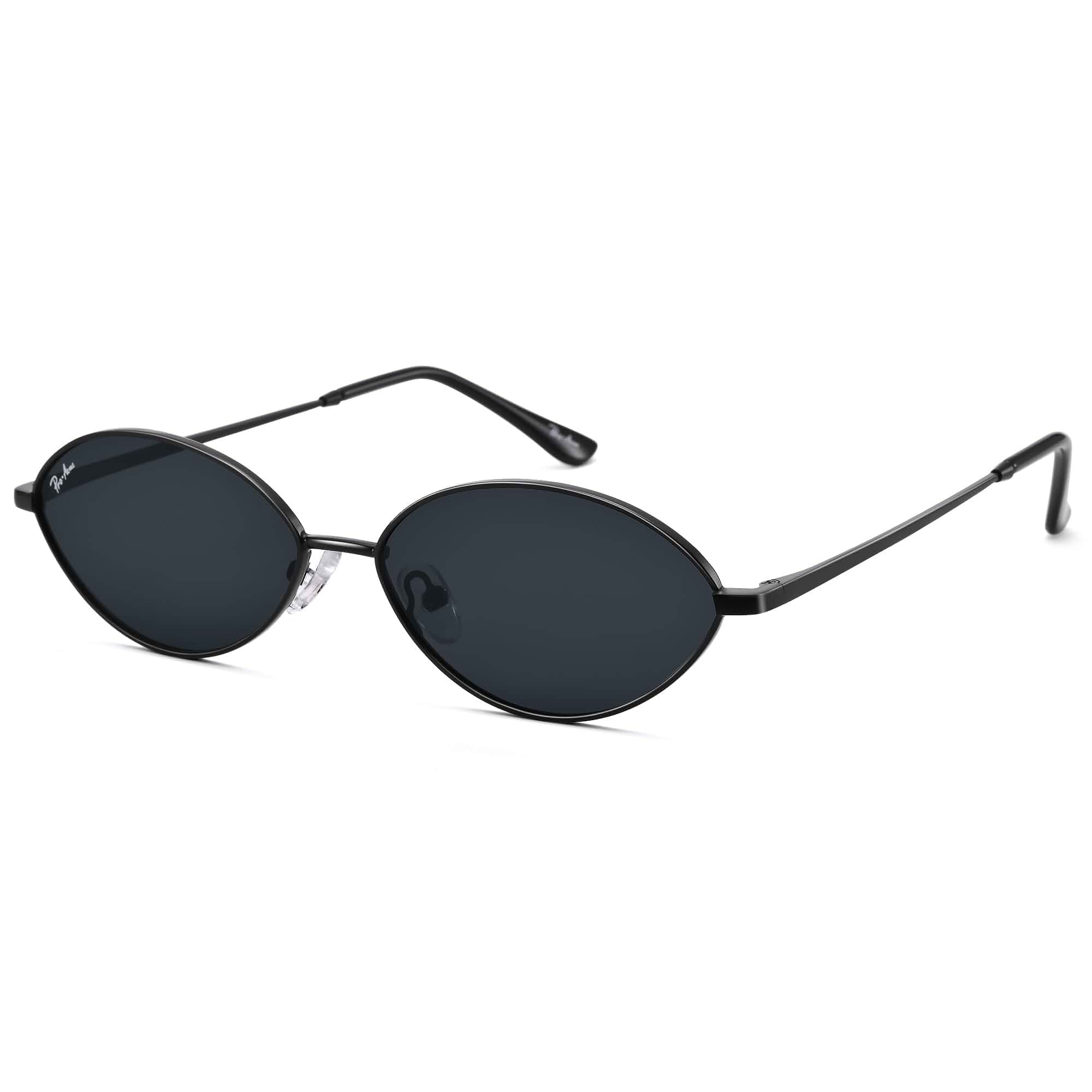 Pro Acme Retro Oval Small Cat Eye Sunglasses for Women, 90s Polarized Trendy Shades, Narrow Y2k Fashion Glasses