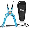 Hathever Saltwater Fishing Pliers, Split Ring & Hook Remover with Tungsten Carbide Cutters, Lockable, Aircraft Aluminum Handle, Sheath & Lanyard, Gifts for Men
