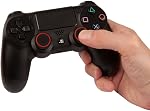 4 Pair / 8 Pcs Replacement Silicone Thumb Grip Stick Analog Joystick Cap Cover for Ps3 / Ps4 / Ps5 / Xbox 360 / Xbox One Game Controllers Black