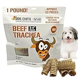 Beef Trachea for Dogs - Dog and Puppy Chews | Amazing for Joints | Made in USA | 1 Pound | All-Natural Treats | Large and Small Dogs | Nothing Added