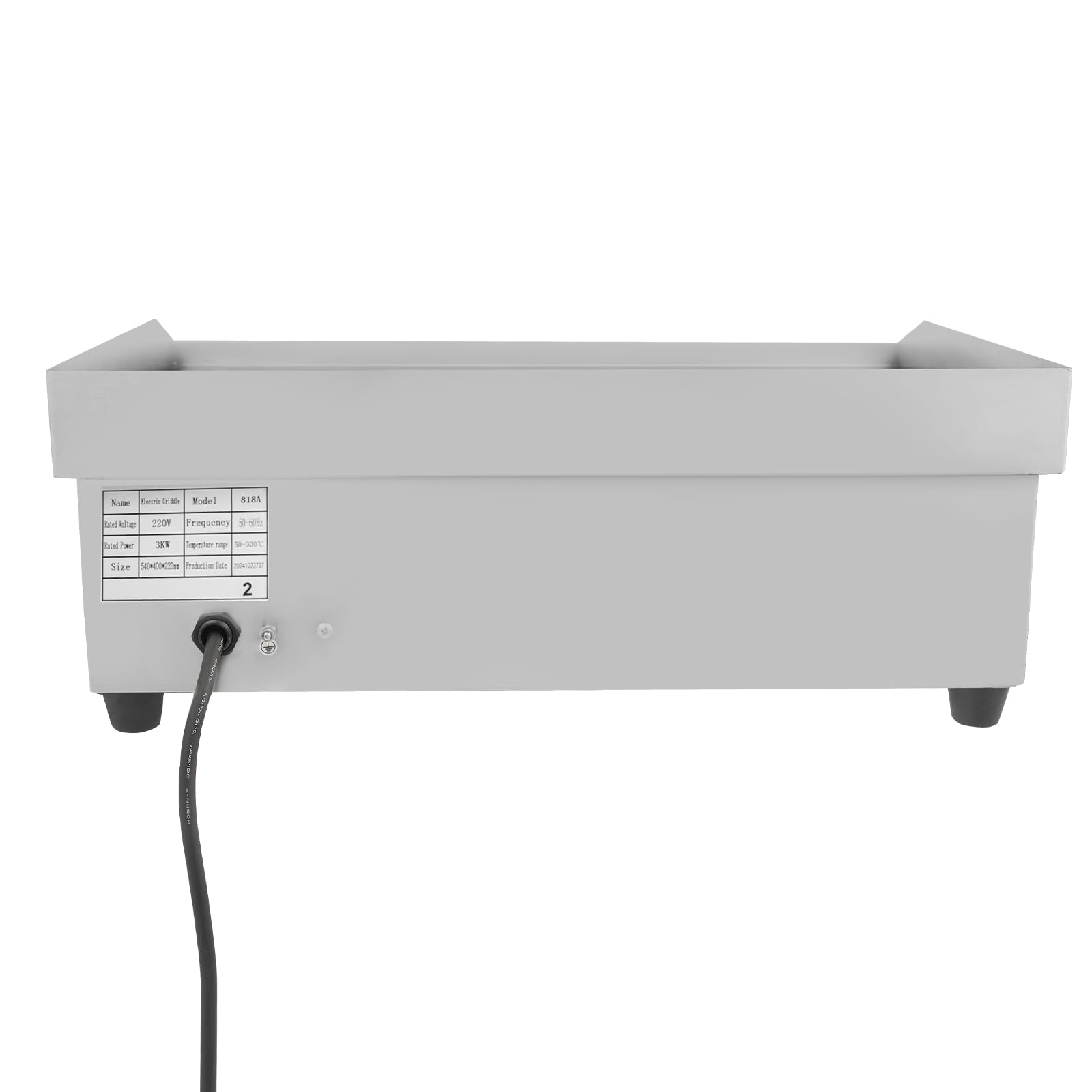 Griglia elettrica commerciale, 3000 W, piastra piatta in acciaio inox, per ristoranti e uso domestico