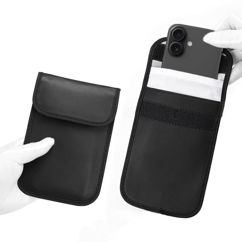 Yopolaz 2 Pack EMF Blocking Shield Sleeves - No Calls No GPS - Universal Size Cell Phone Singnal Blocking Case - Protection for Security & Privacy