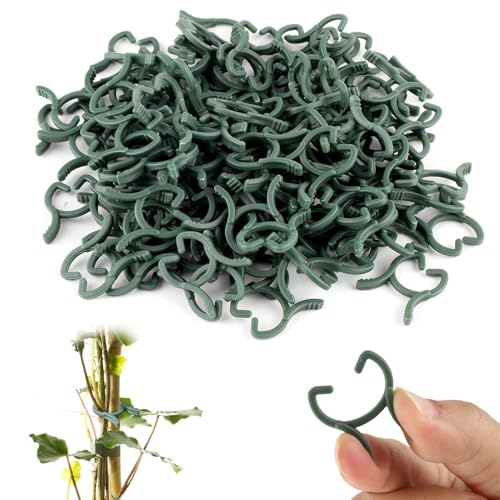 Wefaly 120 PCS Clips para Plantas Verde, Pinzas para Plantas Reutilizable Abrazaderas para Plantas Clips de Soporte para Plantas de Jardín para Fijación Plantas Verduras Frutas (2 * 2.6cm)