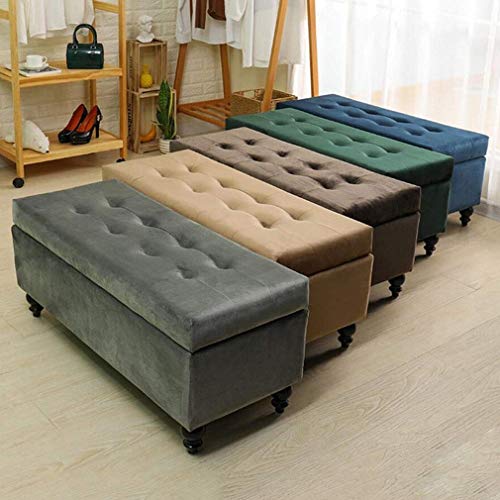 Pouf coffre rectangulaire gris pour optimiser un petit salon - 3