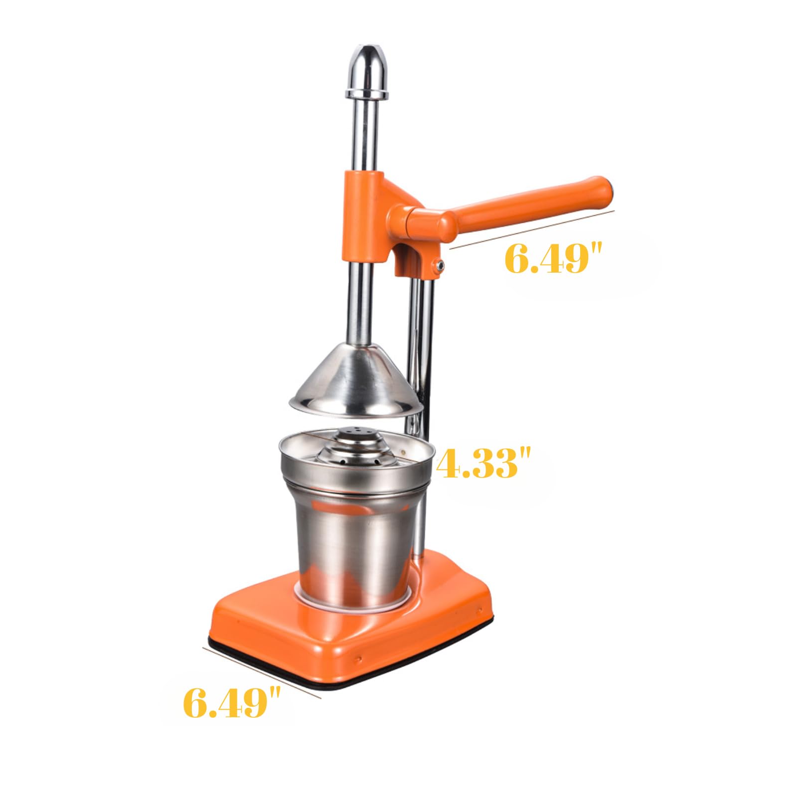 Manuelle Orangensaftpresse, Handpresse, Granatapfel-Entsafter, Zitruspresse, Zitronenpresse mit Tasse, Arbeitsplattenpresse für frischen Orangensaft, leicht zu reinigen