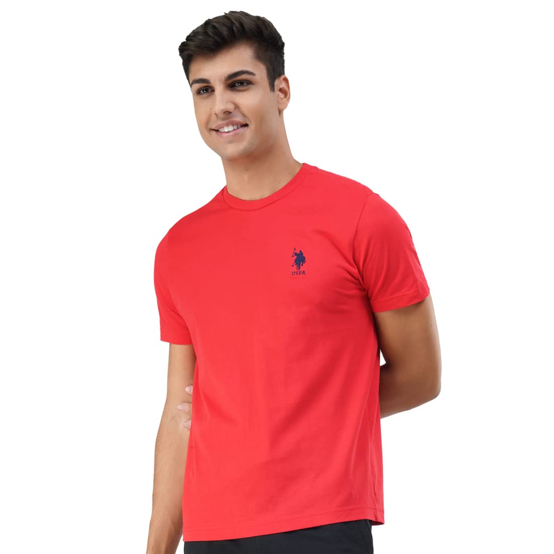 U.S. POLO ASSN. Men Cotton Crew Neck Embroidered Logo I633 Lounge Regular Fit T-Shirt (Pack of 1) - Image 3