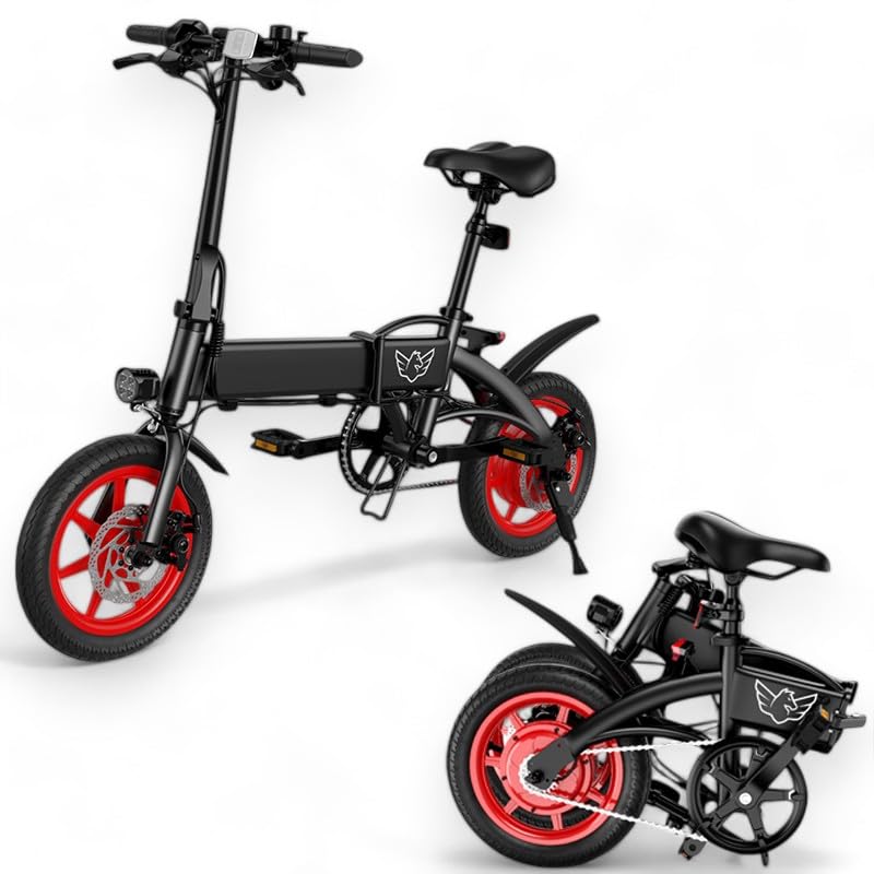 Premium Quality Adult Folding Electric Bike with 350W Brushless Motor, 36V 8AH Battery, Carbon Alloy Frame, 14-Inch Tires, Disk Brake, 35KM Range, Electric Scooter E-Bike Electric Cycle