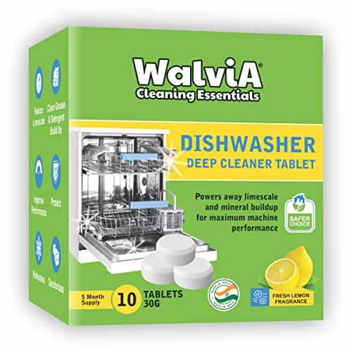 Walvia Premium Dishwasher Cleaner And Descaler Tablets, Used To Clean, Descale, Disinfects For Rs. 279 @ 53 %