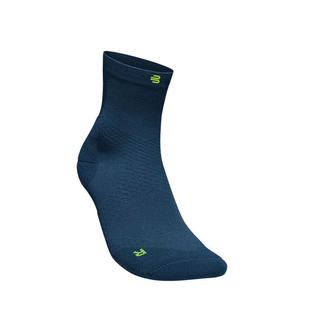 BAUERFEIND Laufsocken „Run Ultralight Mid Cut Socks“, 1 Paar sehr dünne Runningsocken für Damen, Sportsocken mit Kompression für Joggen & Fitness, Funktionssocken