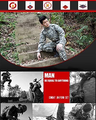 image for MINGHE Military Tactical Men's Combat Uniform Set Shirt and Pants Sets