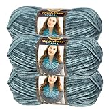 Lion Brand Yarn (3 Pack) Acrylic & Wool Chunky Yarn for Knitting Crocheting Soft Yarn Bulky #5