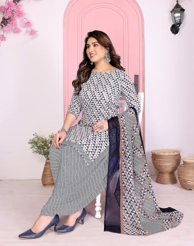 Image of Yashika Unstiched Crepe dress materials | Crepe Salwar Suit for women with dupatta | suit material for women unstitched