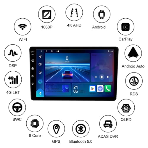 Radio Android 14 de 9 Pulgadas para Mark 9 2000-2007 con Navegación GPS y Bluetooth 4