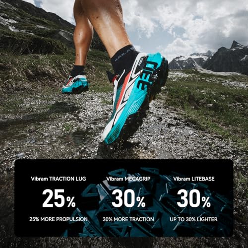 Image of Fuga EX330 Men's Trail Running Shoes, Comfortable Ultra-Long Distance Trail Running Shoes with High-Rebound and Cushion, Lightweight Breathable Non Slip Mountain Trail Shoes for Diverse Terrain
