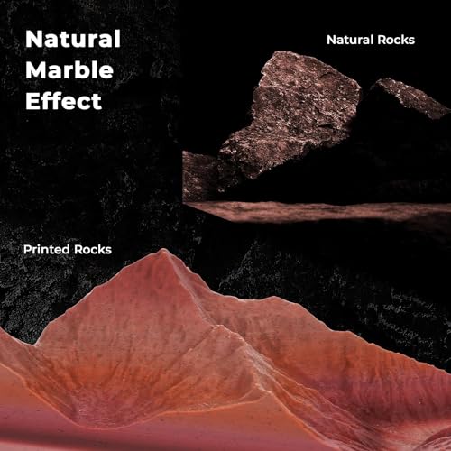 Image of AMOLEN Rock PLA Filament 1.75mm,Rainbow Marble PLA 3D Printer Filament, 1kg Spool (2.2lbs), 3D Printing Filament Dimensional Accuracy + /- 0.02 mm, Fit Most FDM Printer (Red Limestone)
