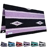 Majestic Ally 36'x 34' Navajo Design Acrylic Saddle Blanket -2.4 lbs (Purple and Black)