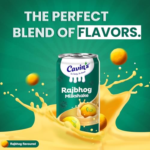 Image of Cavin's Rajbhog Milkshake | Royal Rajbhog Flavoured Ready to Drink Milkshake | Smooth, Creamy & Delicious Beverage | 170ml