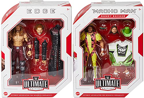 Ringside Package Deal (Complete Set of 2) Edge & Macho Man Randy Savage - WWE Ultimate Edition Series 8 WWE Mattel Toy Wrestling Action Figures