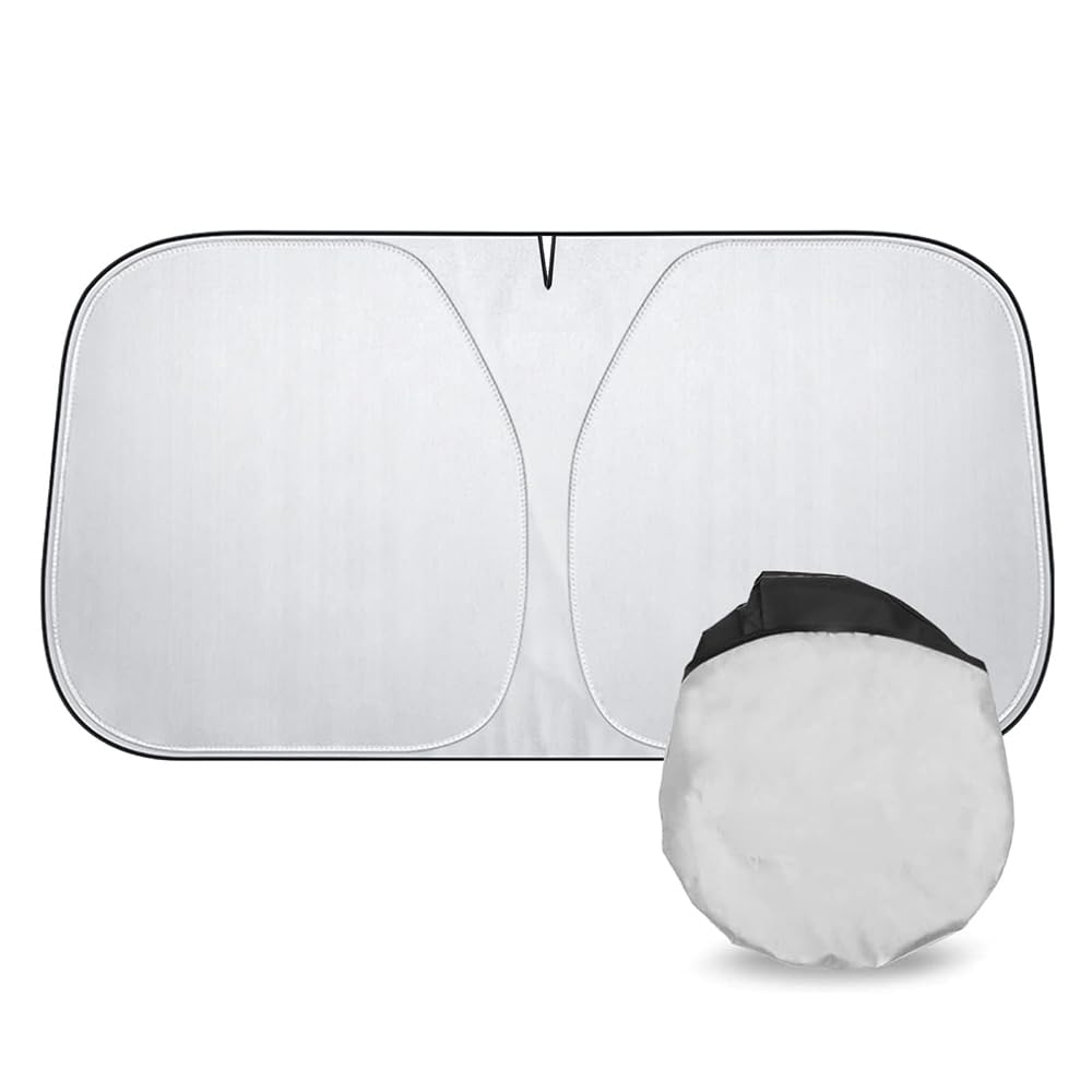 LUUXWPFZ Car Windscreen Sun Shade, for MG ZS EZS 2017-2024 Foldable Reflective Car Windscreen Sunshade Reflector UV Rays Windshield Sun Shade,M(140 * 70cm)