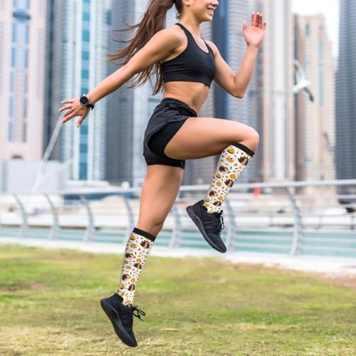 Image of Compression Socks for Women Men Circulation Graduated Supports Socks for Running Athletic Sports Nurse Travel