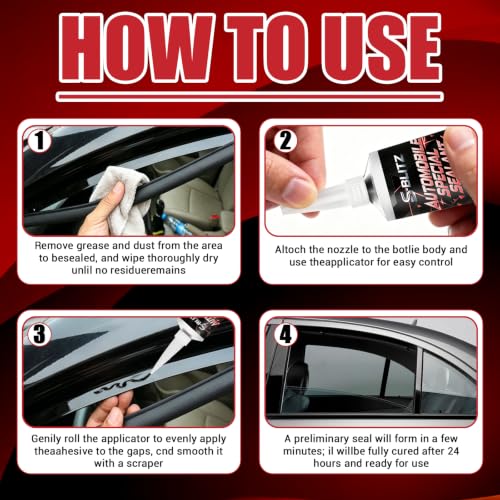 Adhesivo Sellador Automotriz para Parabrisas 100ml Negro miniatura 3