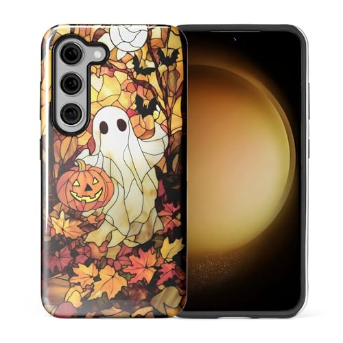 Coque Samsung S23 verre coloré Halloween - Hybride double couche