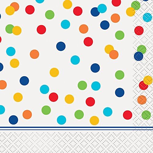 Amazon Com Rainbow Mini Polka Dot Beverage Napkins 16ct Toys Games