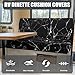FUIALDOLG RV Sofa Split Seat Cover 2-Piece Set RV Sofa Seat Cover RV Sofa Pet-Friendly Cover Includes 1 Backrest Cover & 1 Bench Cover for RV Camper Car Bench Black Marble