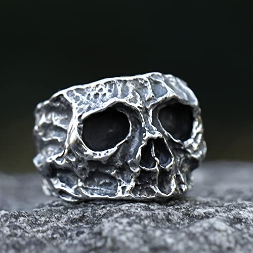 Skull Rings Stainless Steel Jewelry Edgy Chunky Death Ring for Men2