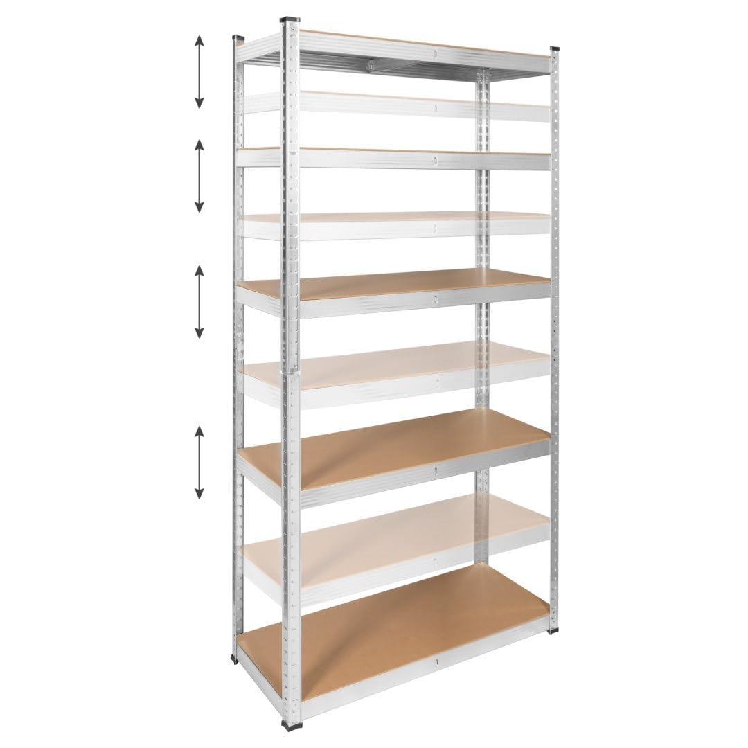 Estantería de Metal Rebelde de Almacenamiento 180 x 90 x 40 Plata RB-1251