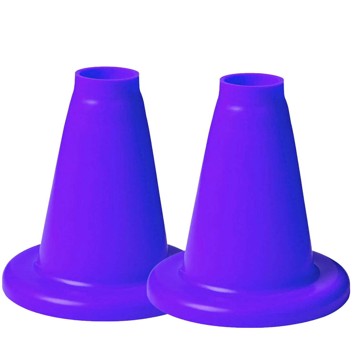 Rubber Cricket Batting Tee Cone for Batting Practice (Pack of 2) Blue