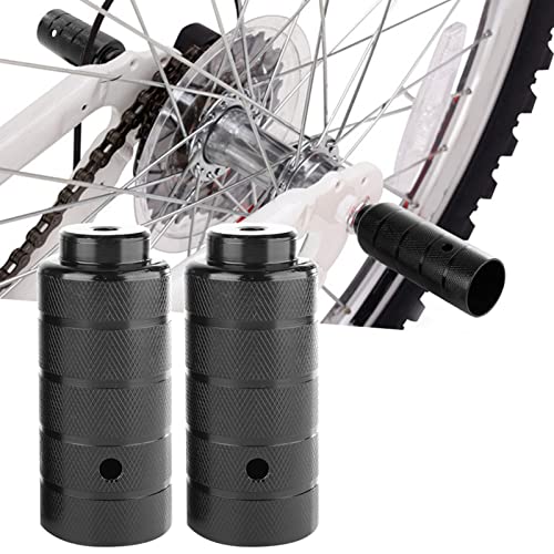 1 Pair Bike Pegs 4.3in Steel Bicycle Foot Stand Pegs Large Load Capacity BMX Pegs for Mountain Bike,Show Bikes (Black)