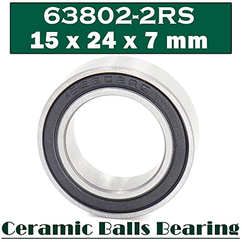 Roulement céramique hybride 63802 haute précision 15x24x7mm - 7