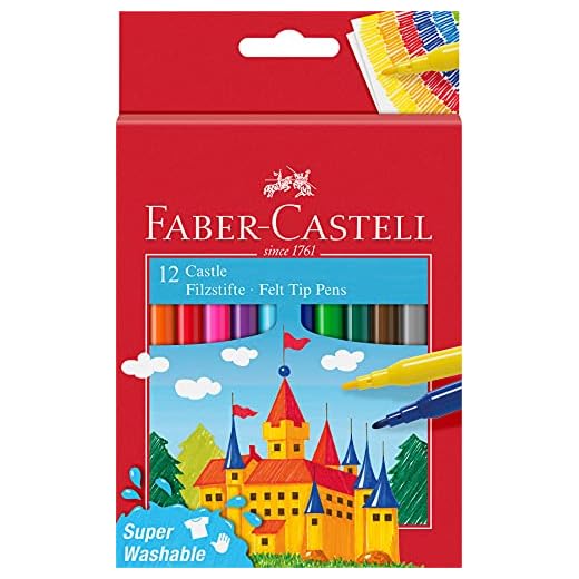 Faber-Castell 554201 - Estuche cartón con 12 rotuladores escolares