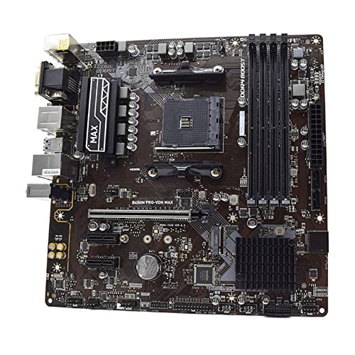 Image of Pc Motherboard Fit for MSI B450M PRO-VDH MAX AMD B450 Motherboard Socket AM4 DDR4 for Ryzen 2ND and 3rd Gen CPUs PCI-E 3.0 USB3.1Micro ATX Placa-mae
