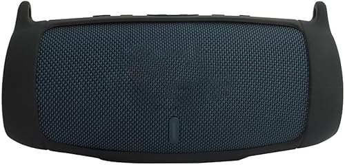 Miniatura 6 de Funda de silicona para altavoz Bluetooth J.BL Charge 5, funda protectora de viaje portátil con correa para el hombro y mosquetón (negro)