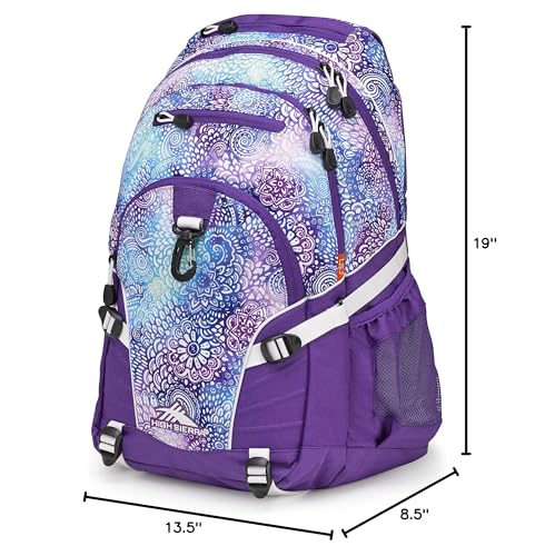 Image of High Sierra Loop Backpack, Flower Daze /Deep Purple /White, 19 x 13.5 x 8.5-Inch