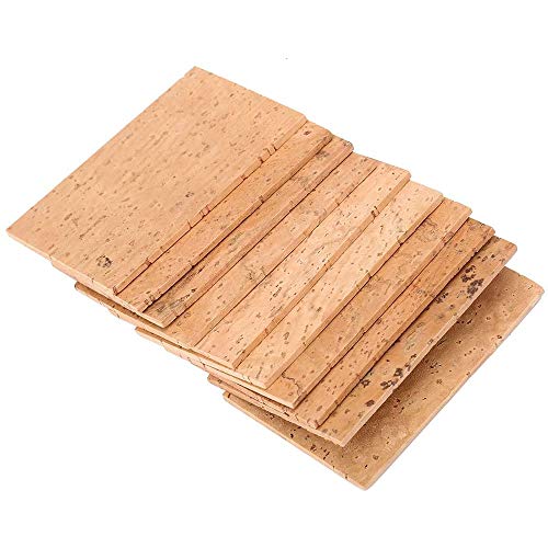 MUPOO 10 Pcs Universal Sax Saxophone Neck Joint Cork Sheet, Instrument Accessories for Alto/Soprano/Tenor Saxophone