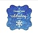 Andaz Press Birthday Fancy Frame Gift Tags, Thank You for Celebrating with Us, Frozen Snowflake, 24-Pack, for Blue Winter Christmas Holiday Gifts Snowflake Gift Tags Thank You Christmas Tags