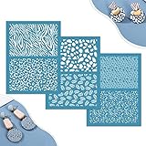 MMDOCO Lot de 3 pochoirs réutilisables pour sérigraphie en argile polymère, 16 x 11,9 cm, pour la fabrication de bijoux en argile polymère