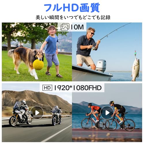 【SDカード付き】アクションカメラ 1080P 120°広角 小型カメラ ビデオカメラ ウェアラブルカメラ 親指サイズ 2時間録画 モニター搭載 OTG機能 512GBのSDカード対応 クリップ式 操作簡単 Vlog/旅行/アウトドア/ペット/スポーツ 記録用 豊富なアクセサリー バイク/自転車に取り付け可能 日本語説明書 コンパクト
