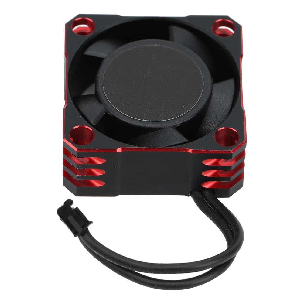 Ventilateur de refroidissement haute vitesse 32000rpm en aluminium noir et rouge pour modèle RC