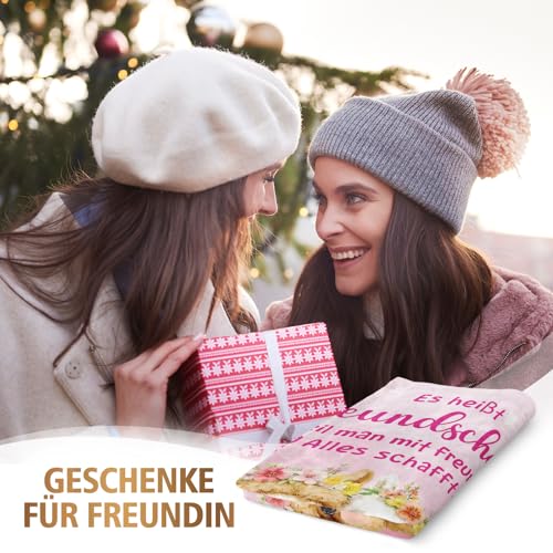 Juratar Sinnvolles Beste Freundin Geschenke, Freundschaft Geschenk – Lustige Decke Geschenk Freundin Geburtstag, Weihnachten, Abschluss, Aufmunterung oder als Seelenschwester Geschenke 157 × 132 cm