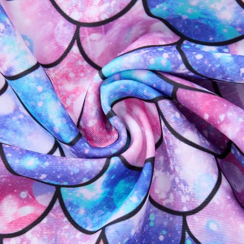 RAISEVERN 1-7 Years Girls Rashguard Swimsuit Long Sleeve One Piece Zipper Bathing Suits with Ruffle Butt4