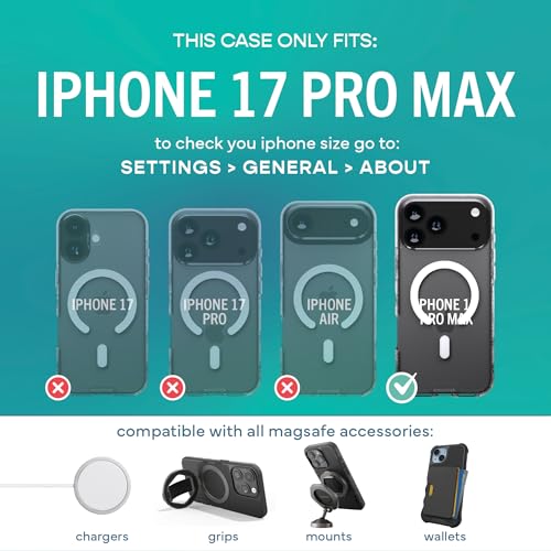 Image of Smartish iPhone 17 Pro Max MagSafe Clear Case + MagSafe Wallet - Magnetic Slim Case - Anti-Yellow Thin Grip Cover + Detachable Wallet - Magnetic Card Holder for Apple iPhone 17 Pro Max- Clearly Clear