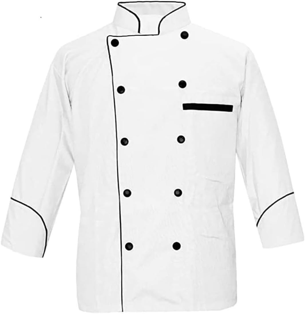 Men's Multi Color Chef Jacket/Light Weight Chef Coat With Contrast Black Piping(Size,S-5XL)