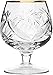 Set of 2 Hand Made Vintage Crystal Glasses, Brandy & Cognac Snifter with 24K Gold Rim, Old-Fashioned Glassware